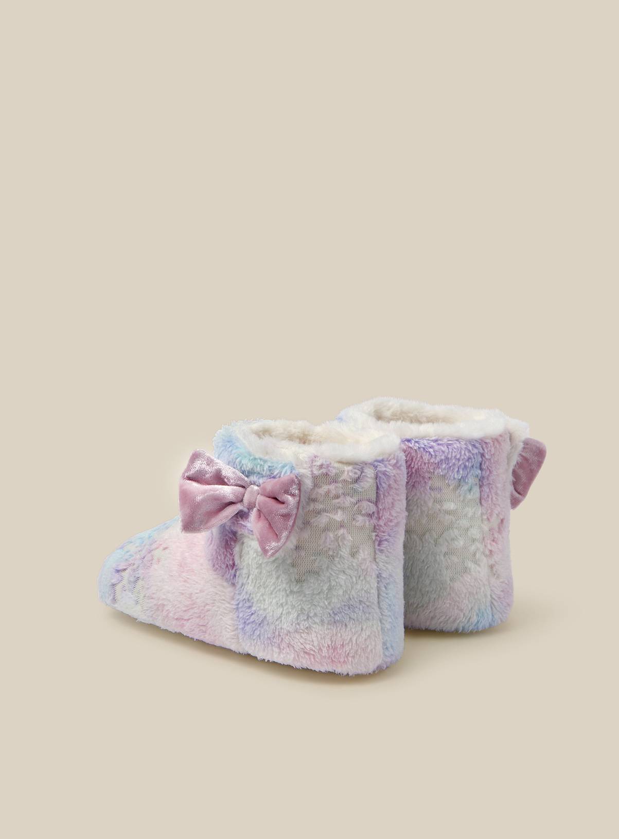 MONSOON Fluffy Snowflake Boot Slippers 9-10 years - Image 3